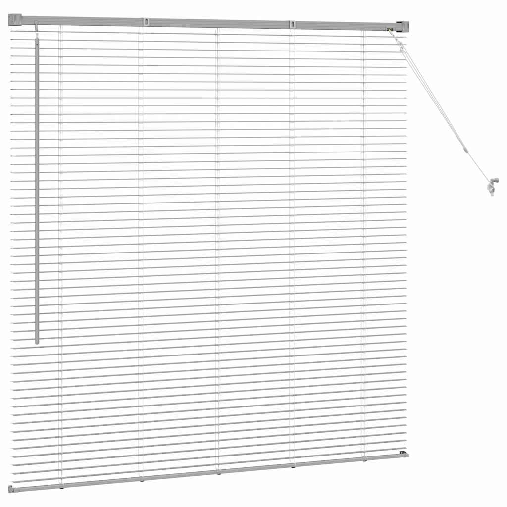 vidaXL Βενετσιάνικες Ρόδες Ασημί 130 x 135 εκ Αλουμίνιο