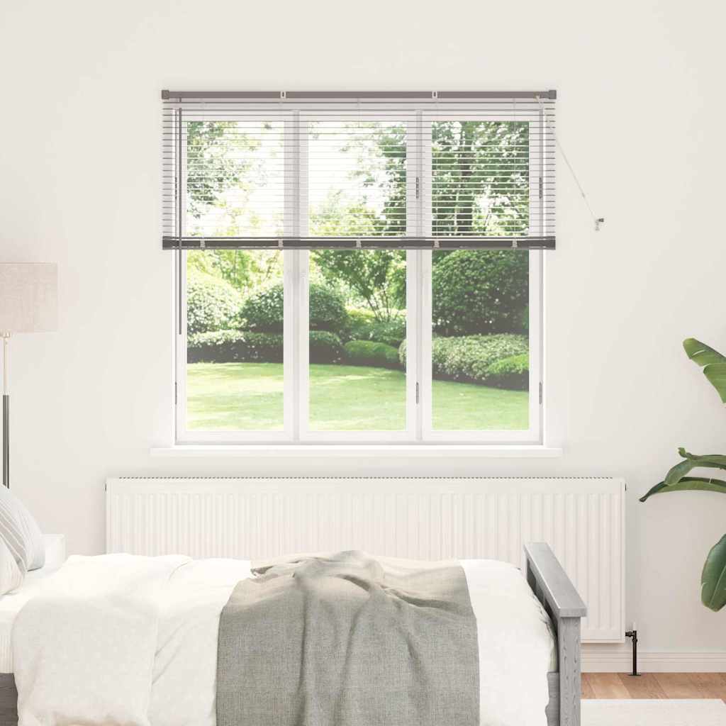 vidaXL Βενετσιάνικες Ρόδες Ασημί 130 x 140 cm Αλουμίνιο