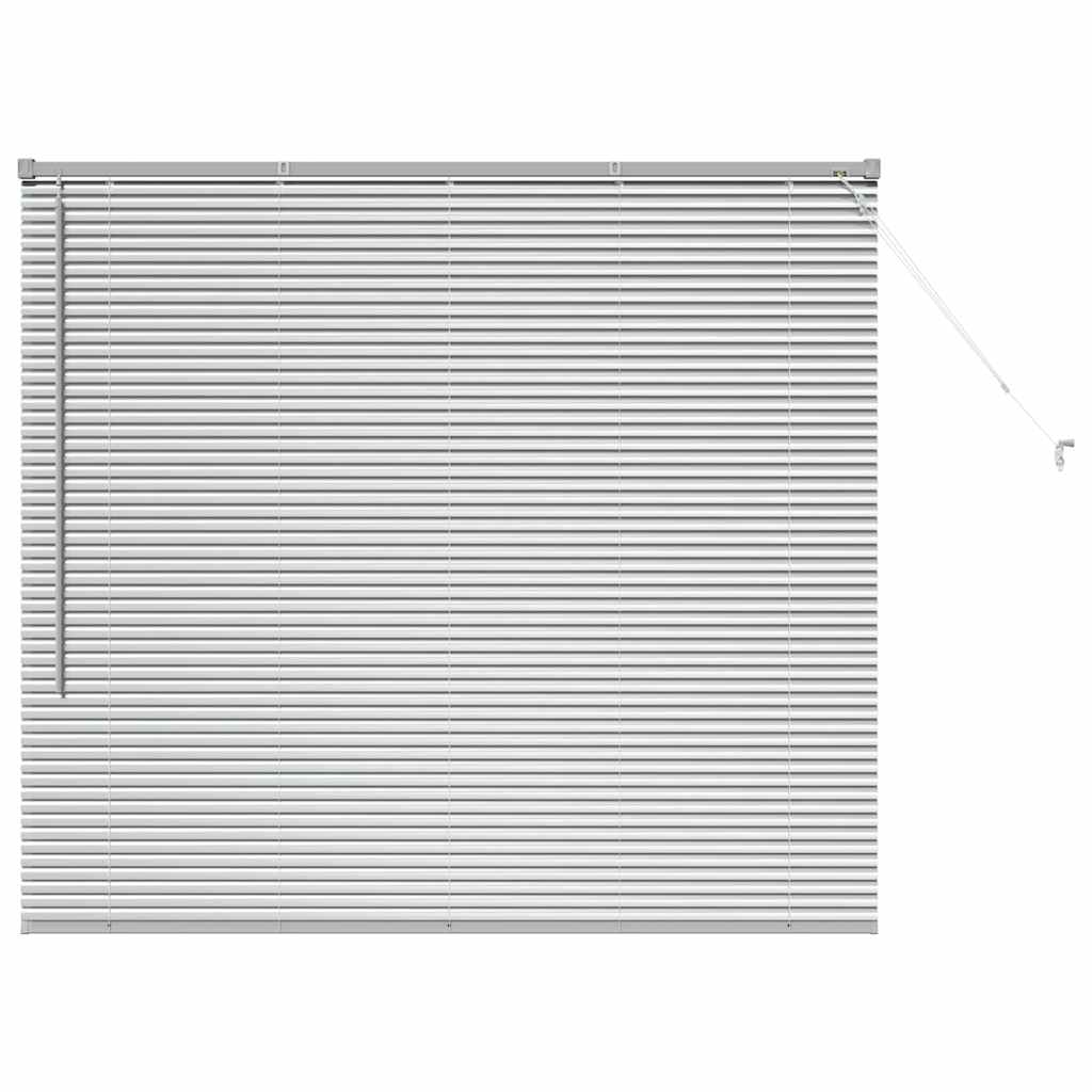 vidaXL Βενετσιάνικες Ρόδες Ασημί 130 x 145 εκ Αλουμίνιο