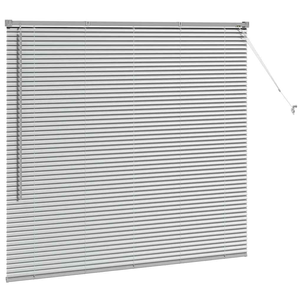vidaXL Βενετσιάνικες Ρόδες Ασημί 130 x 150 cm Αλουμίνιο