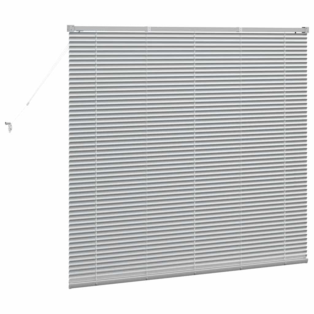 vidaXL Βενετσιάνικες Ρόδες Ασημί 130 x 150 cm Αλουμίνιο
