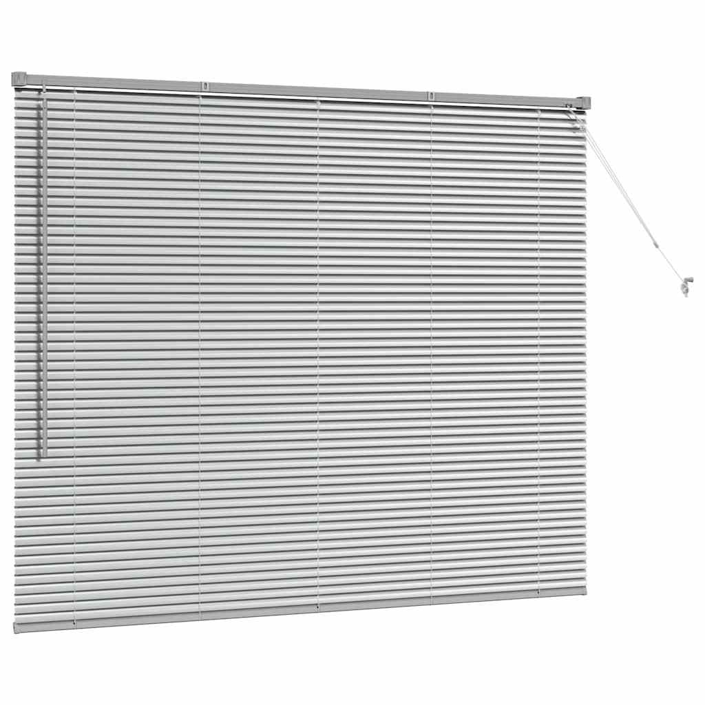 vidaXL Βενετσιάνικες Ρόδες Ασημί 130 x 155 εκ Αλουμίνιο