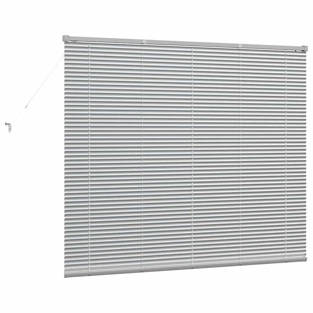 vidaXL Βενετσιάνικες Ρόδες Ασημί 130 x 155 εκ Αλουμίνιο