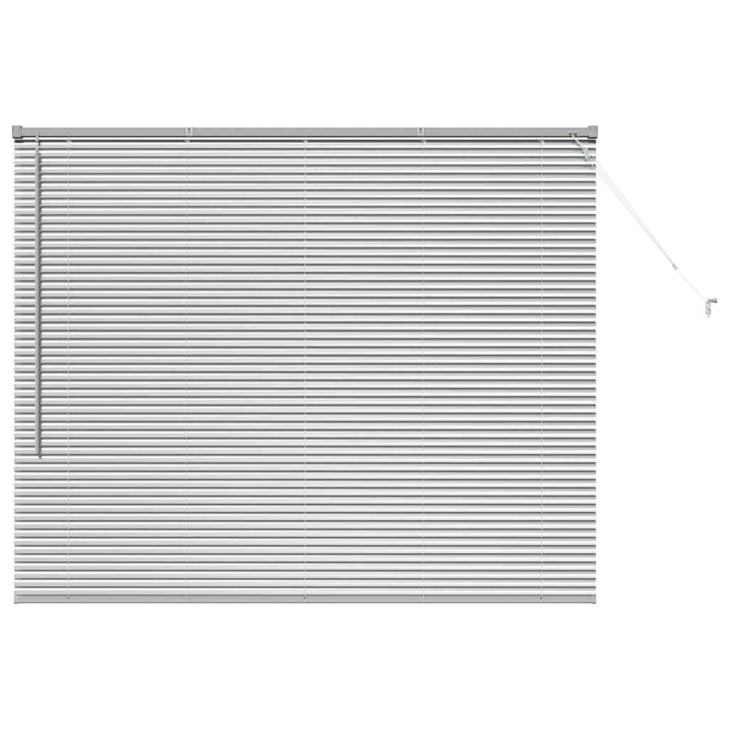 vidaXL Βενετσιάνικες Ρόδες Ασημί 130 x 155 εκ Αλουμίνιο