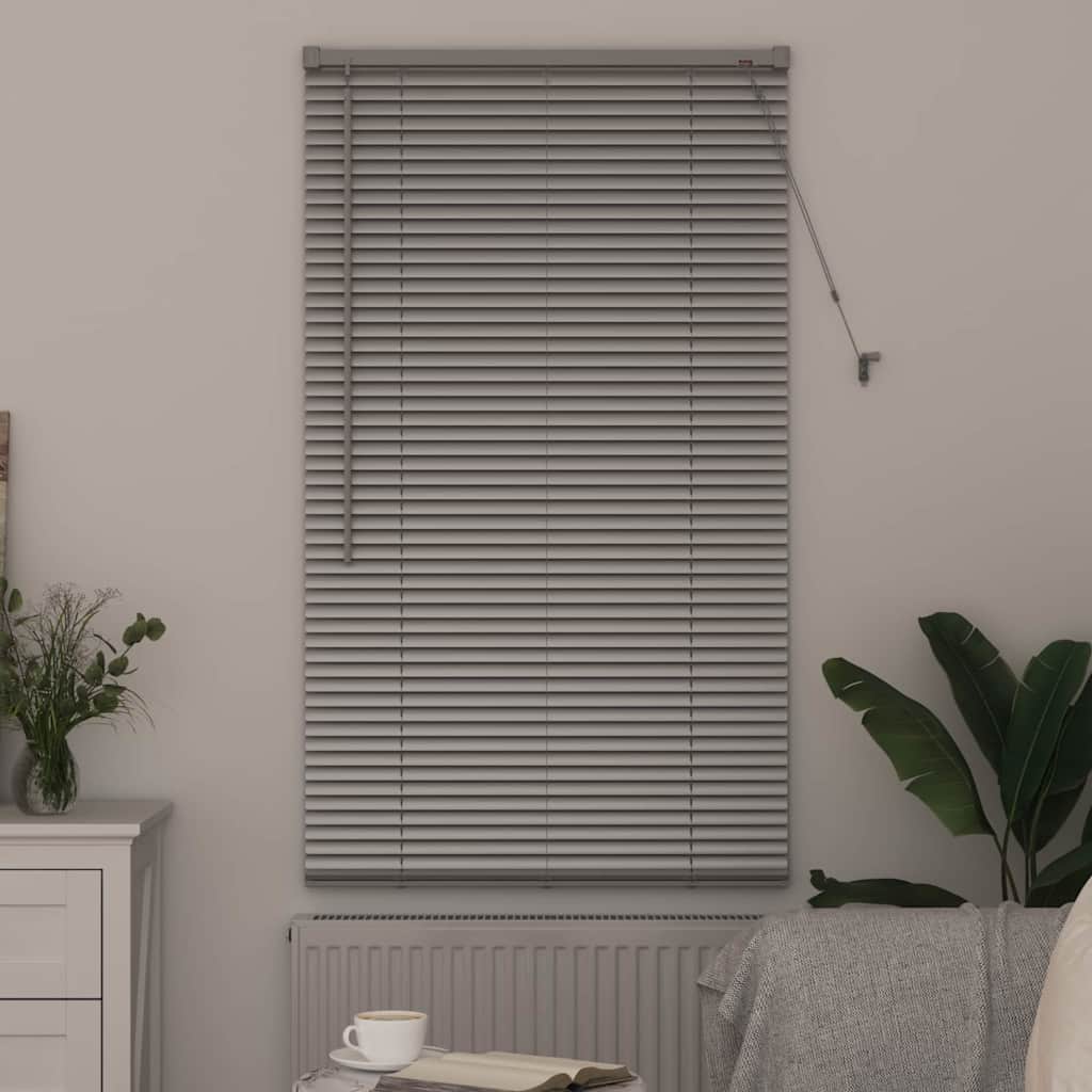 vidaXL Βενετσιάνικες Ρόδες Ασημί 175 x 80 εκ Αλουμίνιο