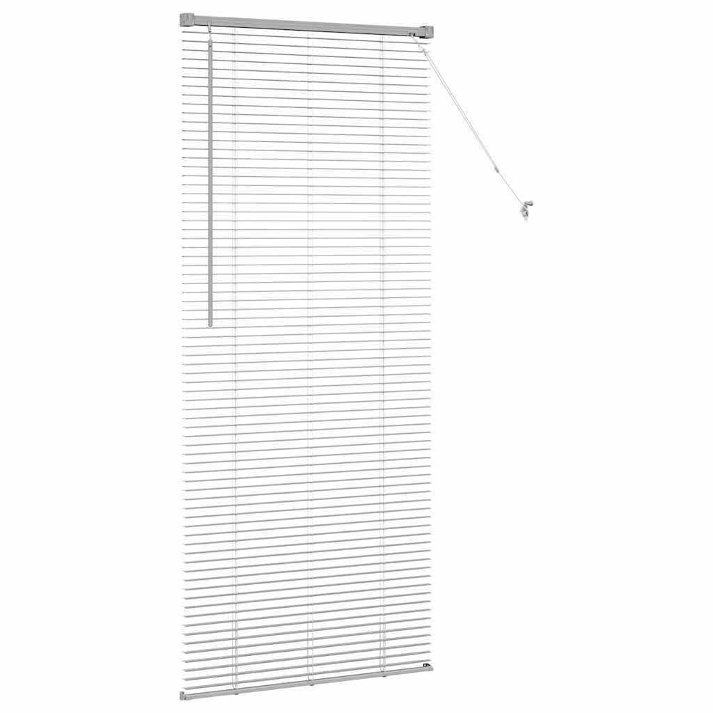 vidaXL Βενετσιάνικες Ρόδες Ασημί 175 x 80 εκ Αλουμίνιο