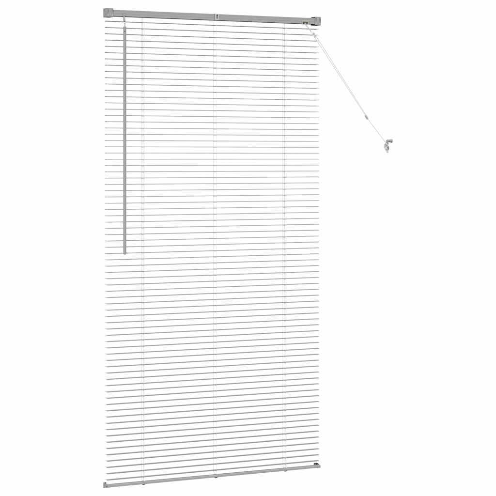 vidaXL Βενετσιάνικες Ρόδες Ασημί 175 x 90 εκ Αλουμίνιο
