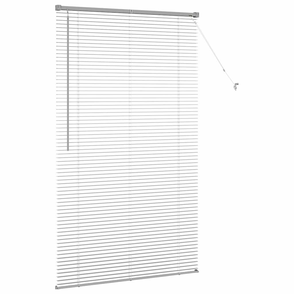 vidaXL Βενετσιάνικες Ρόδες Ασημί 175 x 105 εκ Αλουμίνιο