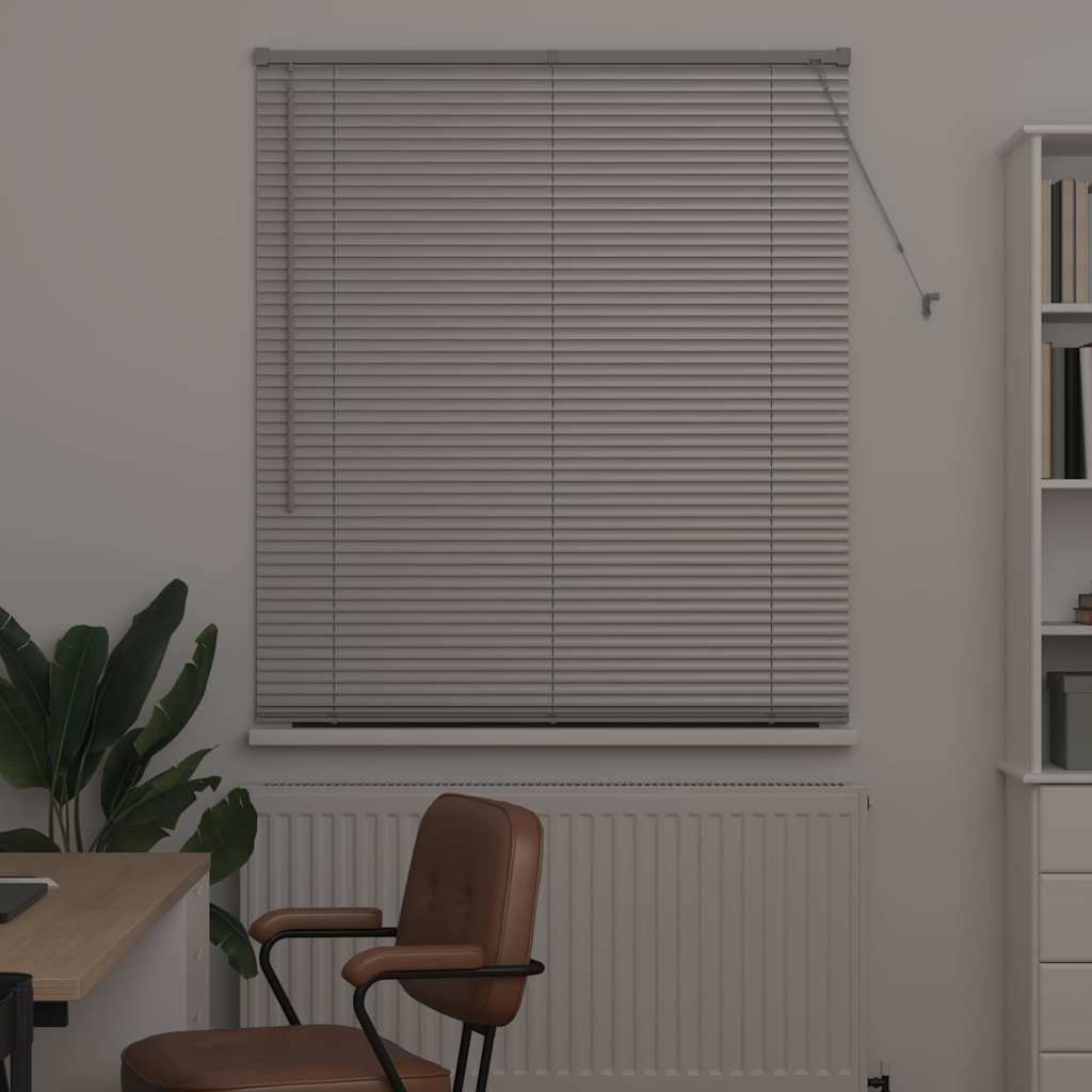 vidaXL Βενετσιάνικες Ρόδες Ασημί 175 x 120 εκ Αλουμίνιο