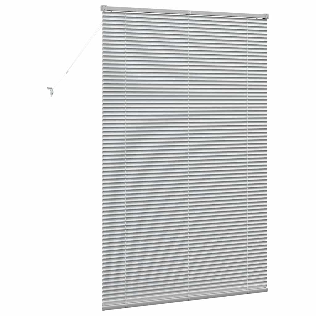 vidaXL Βενετσιάνικες Ρόδες Ασημί 175 x 120 εκ Αλουμίνιο