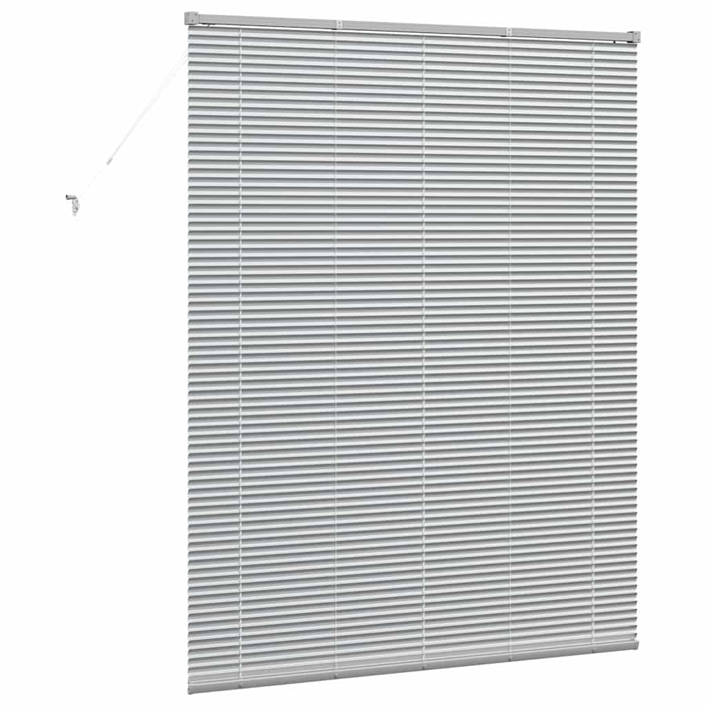 vidaXL Βενετσιάνικες Ρόδες Ασημί 175 x 145 εκ Αλουμίνιο
