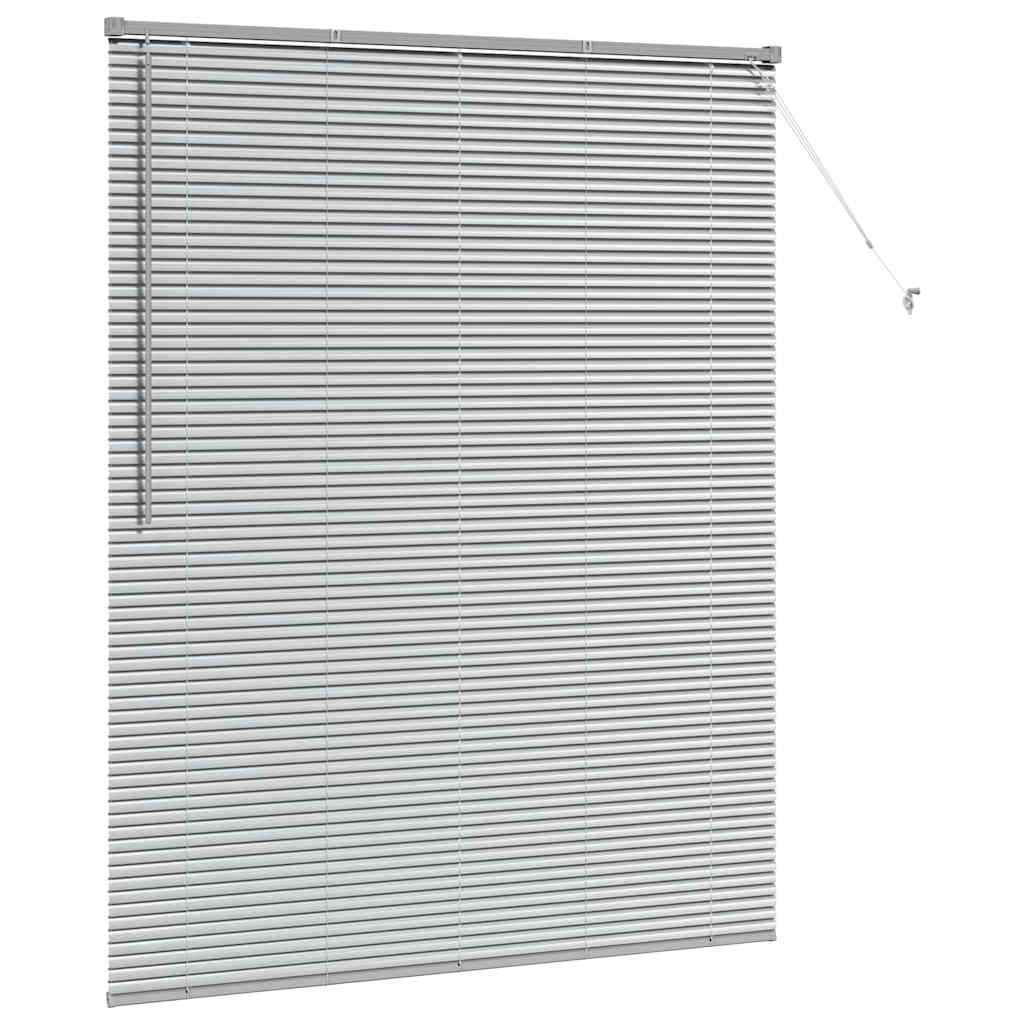 vidaXL Βενετσιάνικες Ρόδες Ασημί 175 x 150 εκ Αλουμίνιο