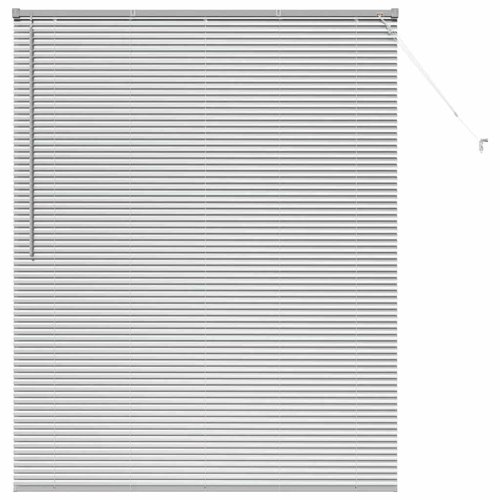 vidaXL Βενετσιάνικες Ρόδες Ασημί 175 x 150 εκ Αλουμίνιο