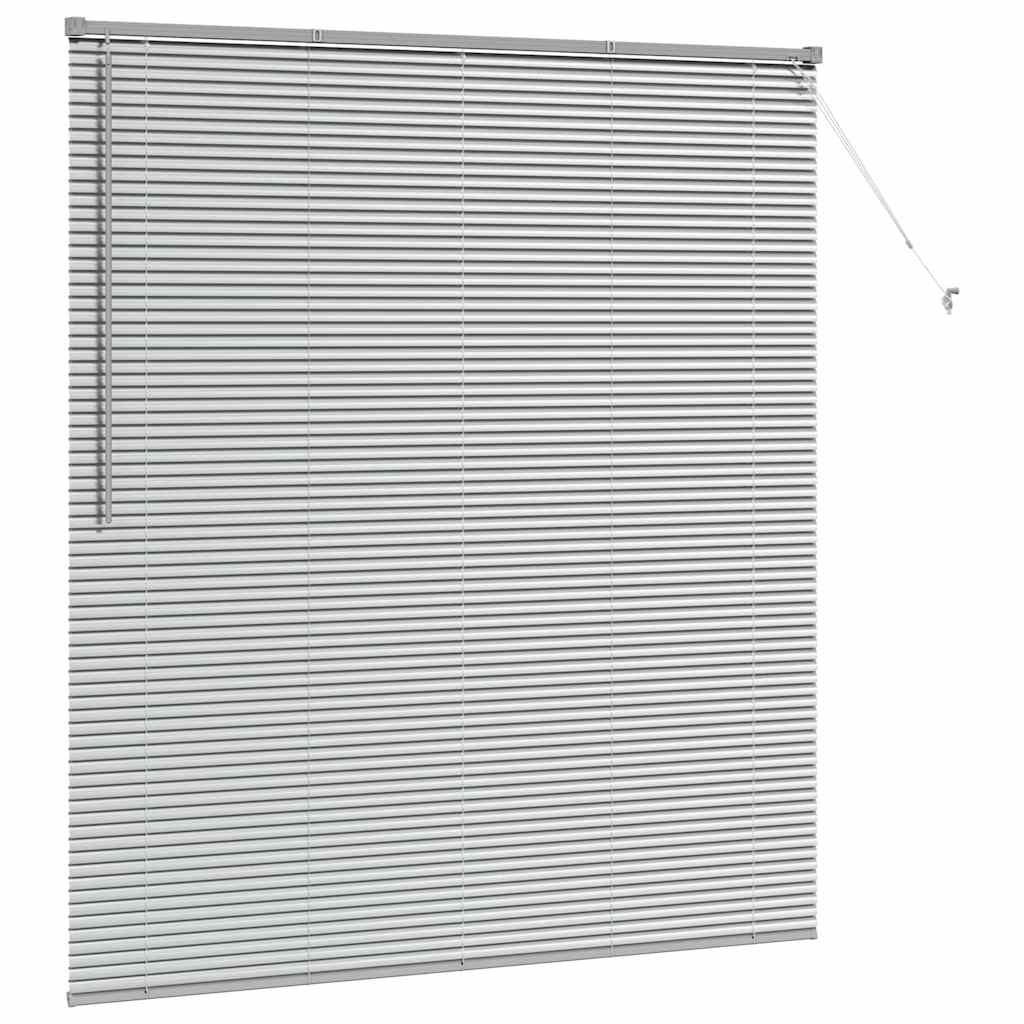vidaXL Βενετσιάνικες Ρόδες Ασημί 175 x 160 εκ Αλουμίνιο