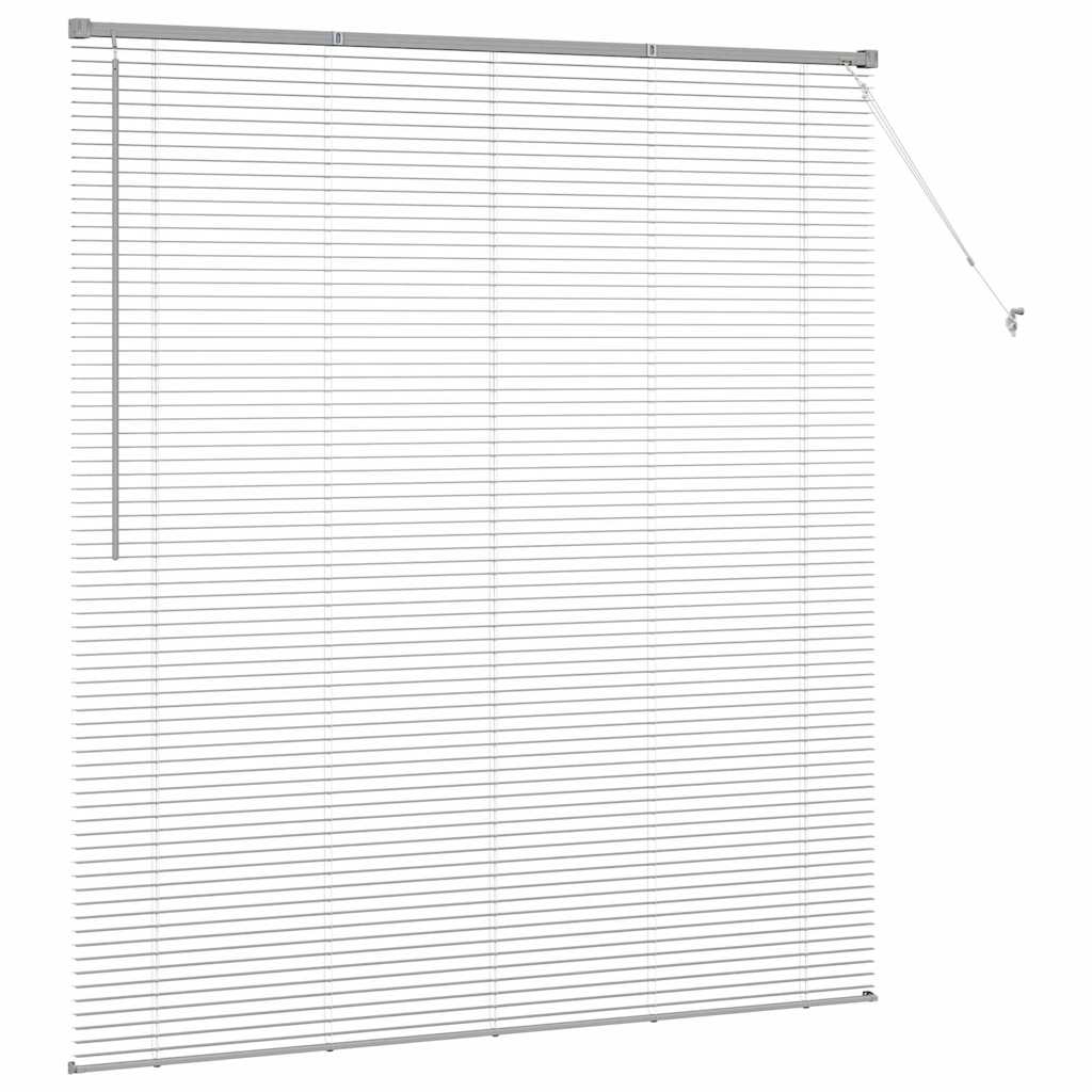 vidaXL Βενετσιάνικες Ρόδες Ασημί 175 x 160 εκ Αλουμίνιο