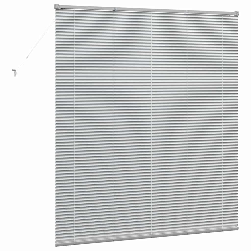 vidaXL Βενετσιάνικες Ρόδες Ασημί 175 x 160 εκ Αλουμίνιο