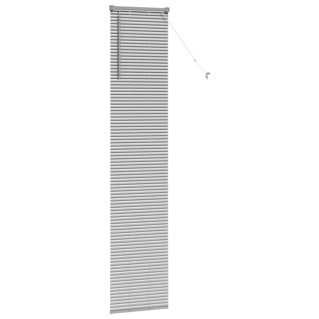 vidaXL Βενετσιάνικες Ρόδες Ασημί 220 x 45 εκ Αλουμίνιο
