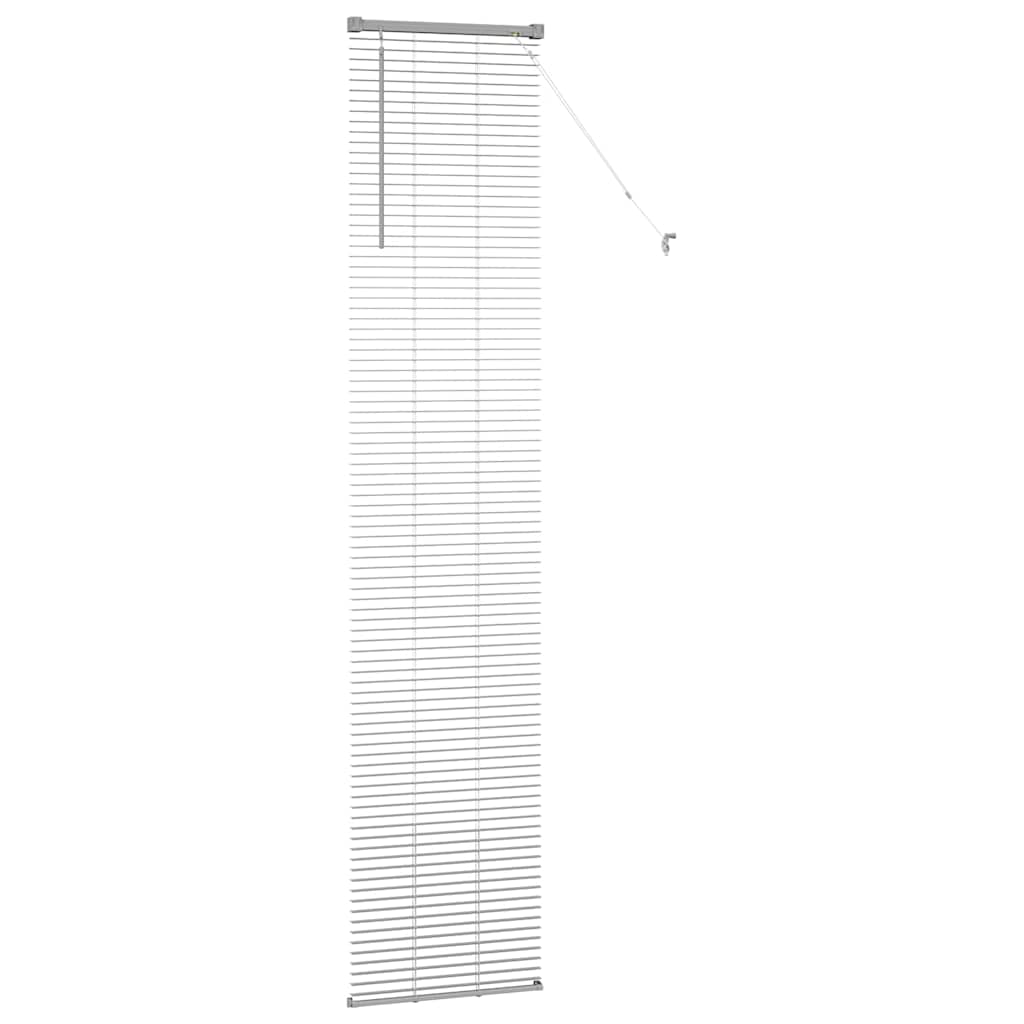 vidaXL Βενετσιάνικες Ρόδες Ασημί 220 x 45 εκ Αλουμίνιο