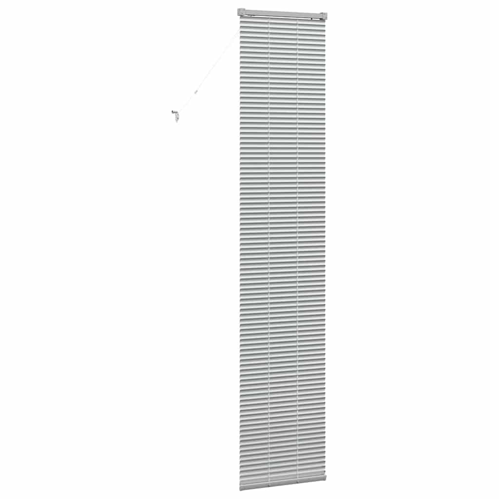 vidaXL Βενετσιάνικες Ρόδες Ασημί 220 x 45 εκ Αλουμίνιο