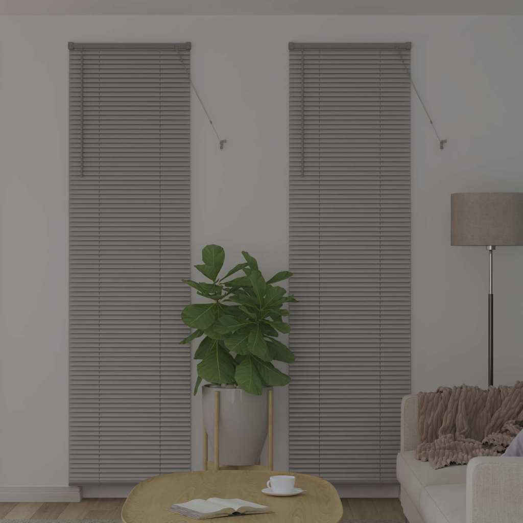 vidaXL Βενετσιάνικες Ρόδες Ασημί 220 x 55 εκ Αλουμίνιο