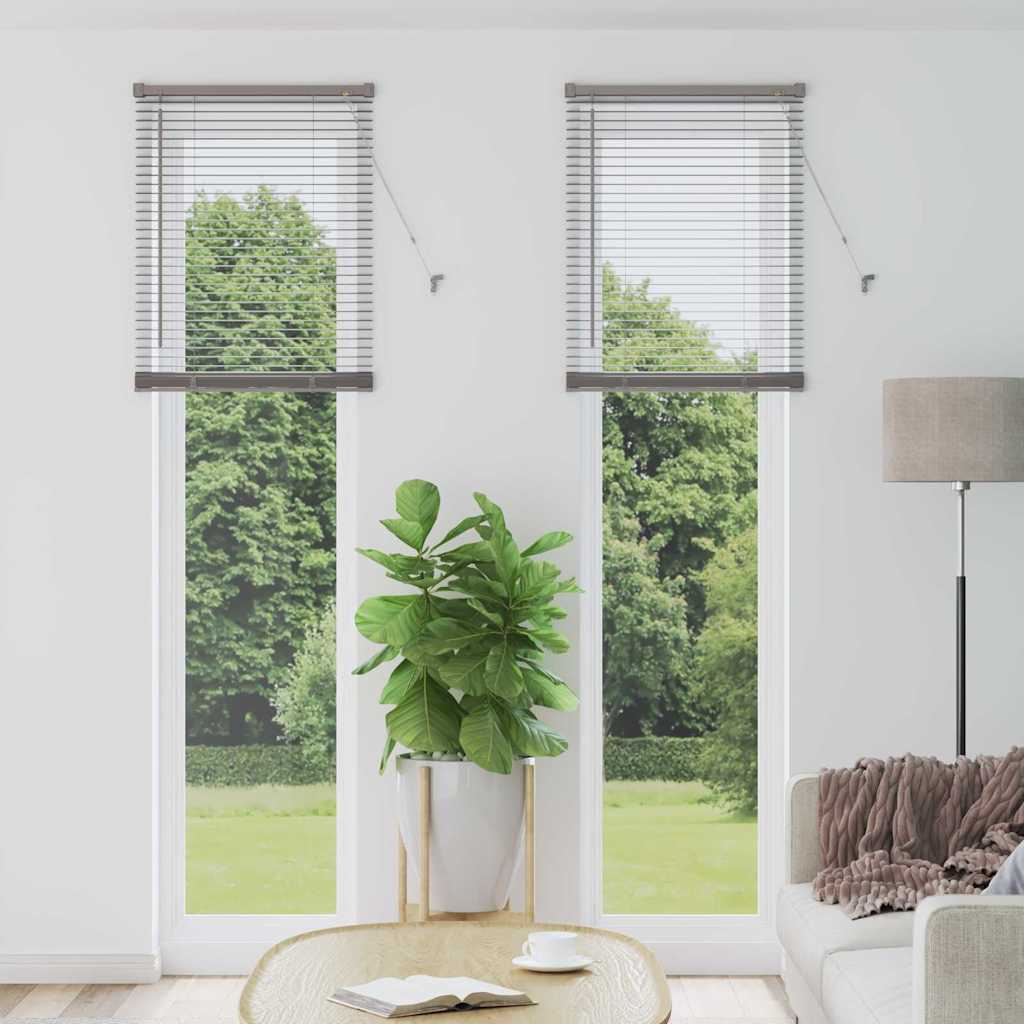 vidaXL Βενετσιάνικη Σκίαση Ασημί 220 x 60 εκ 25 χιλ. Αλουμίνιο