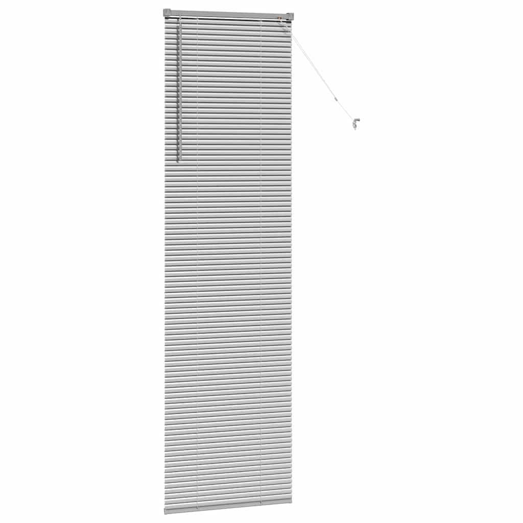 vidaXL Βενετσιάνικη Σκίαση Ασημί 220 x 60 εκ 25 χιλ. Αλουμίνιο