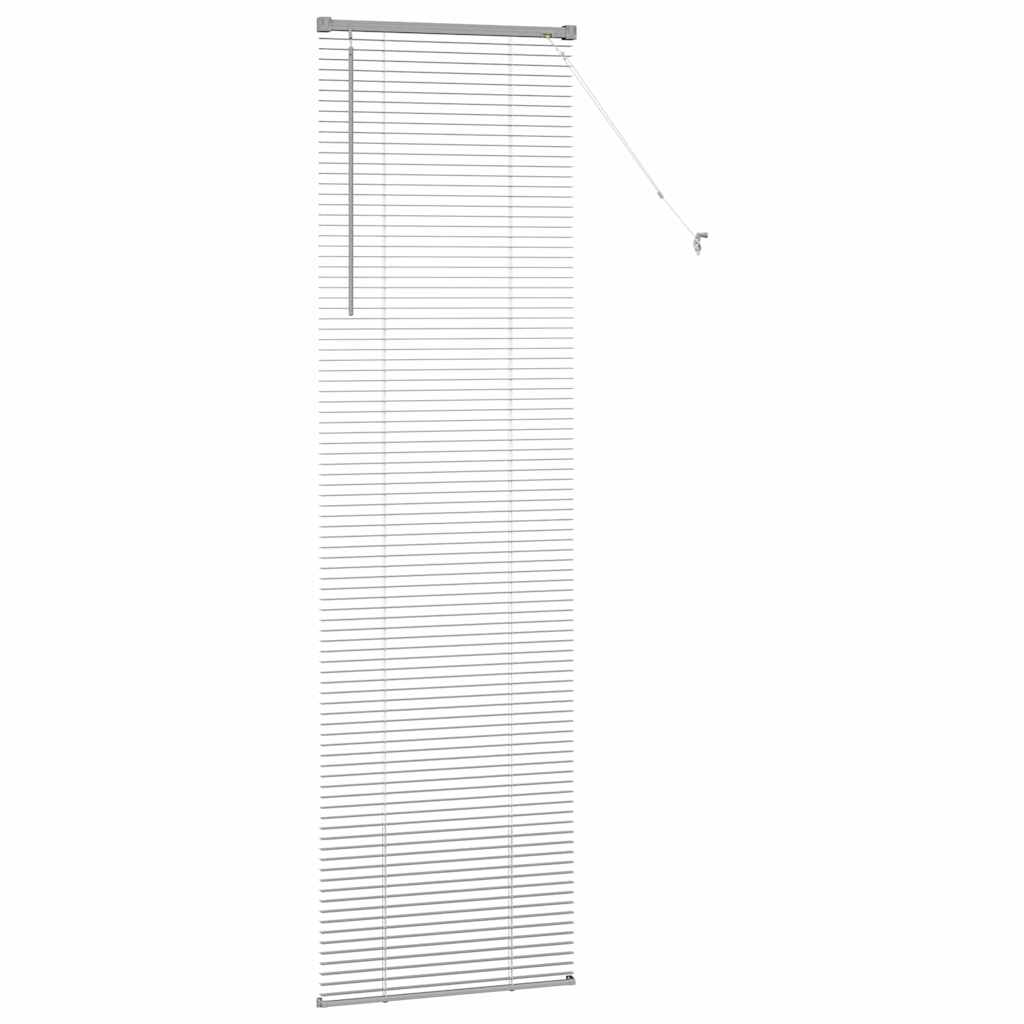 vidaXL Βενετσιάνικη Σκίαση Ασημί 220 x 60 εκ 25 χιλ. Αλουμίνιο
