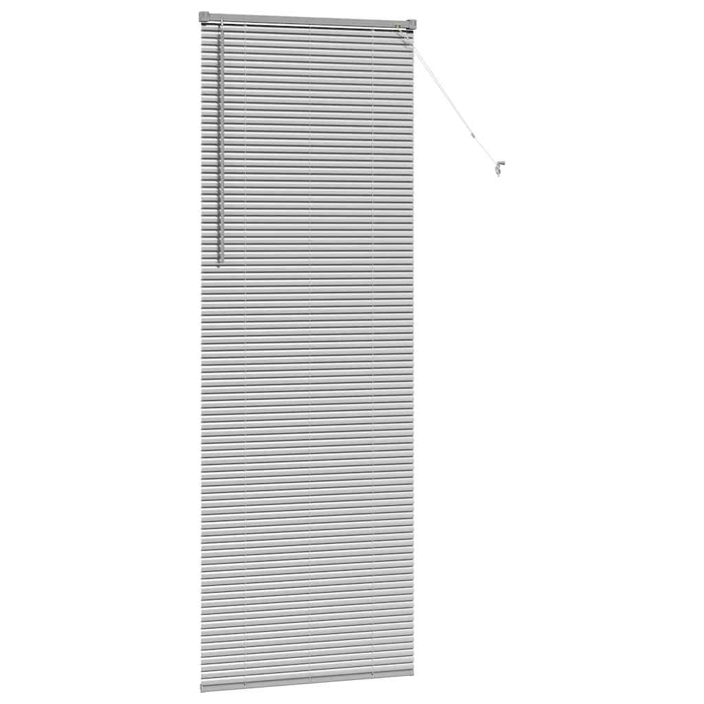 vidaXL Βενετσιάνικες Ρόδες Ασημί 220 x 75 εκ Αλουμίνιο