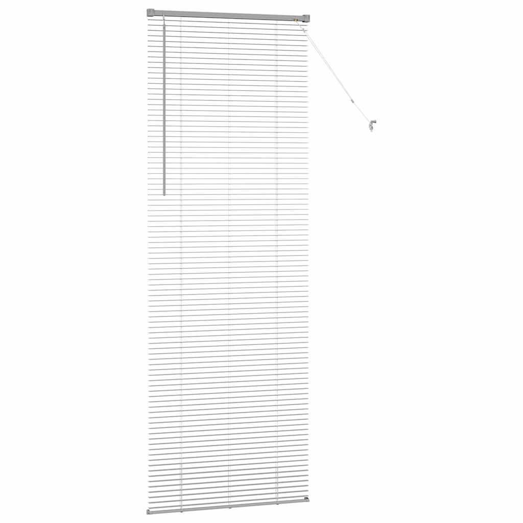 vidaXL Βενετσιάνικες Ρόδες Ασημί 220 x 75 εκ Αλουμίνιο
