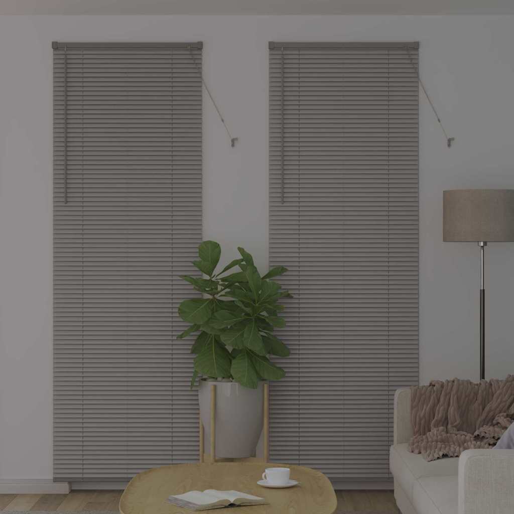 vidaXL Βενετσιάνικες Ρόδες Ασημί 220 x 80 εκ Αλουμίνιο