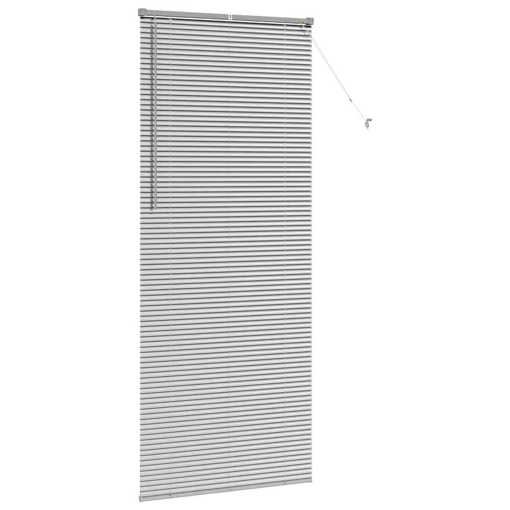 vidaXL Βενετσιάνικες Ρόδες Ασημί 220 x 90 εκ Αλουμίνιο