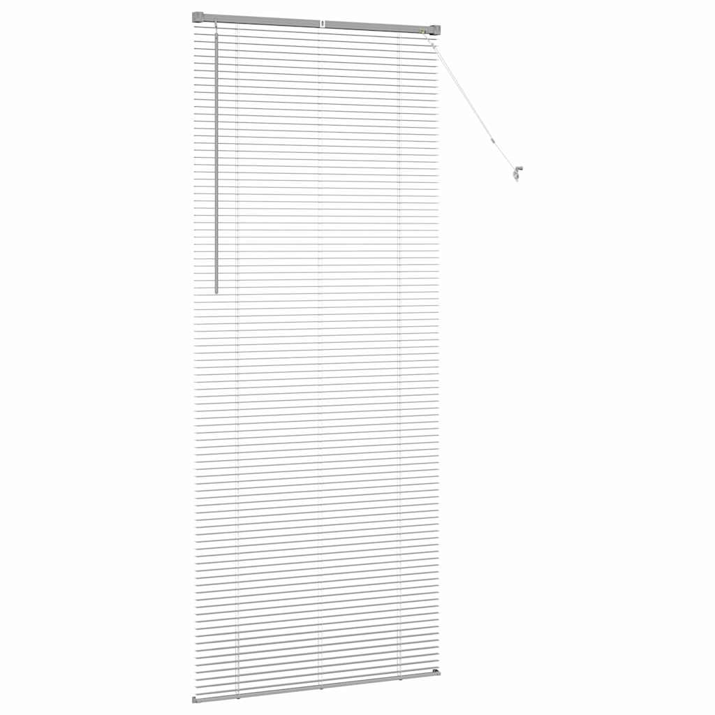 vidaXL Βενετσιάνικες Ρόδες Ασημί 220 x 90 εκ Αλουμίνιο