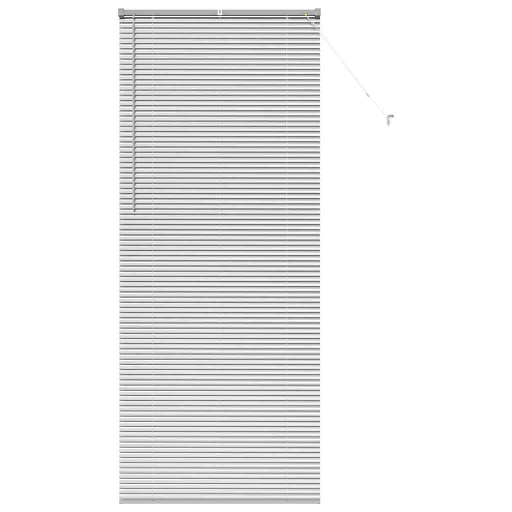 vidaXL Βενετσιάνικες Ρόδες Ασημί 220 x 90 εκ Αλουμίνιο