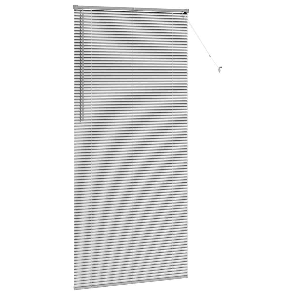 vidaXL Βενετσιάνικες Ρόδες Ασημί 220 x 105 εκ Αλουμίνιο