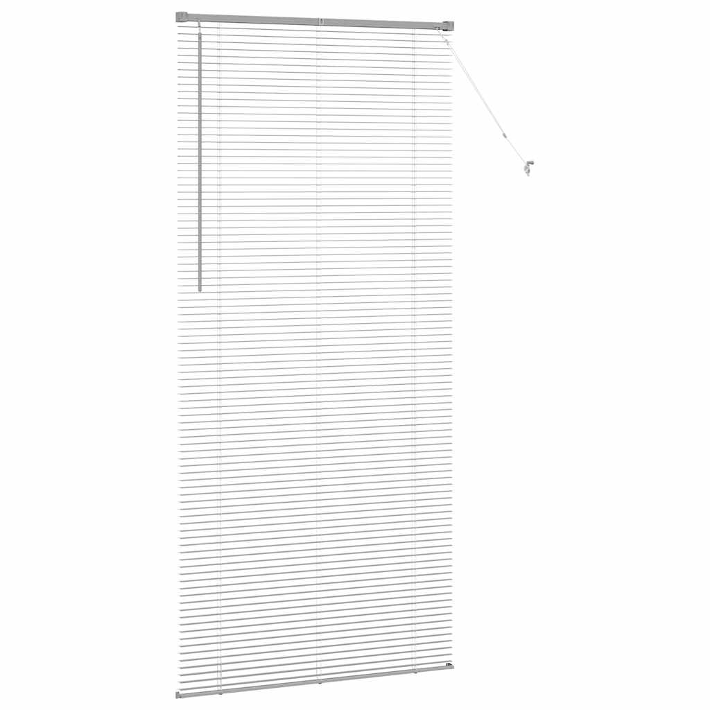 vidaXL Βενετσιάνικες Ρόδες Ασημί 220 x 105 εκ Αλουμίνιο