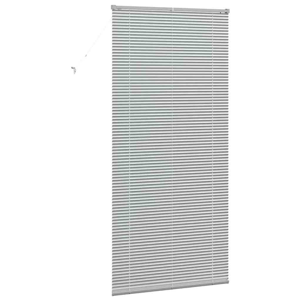 vidaXL Βενετσιάνικες Ρόδες Ασημί 220 x 105 εκ Αλουμίνιο