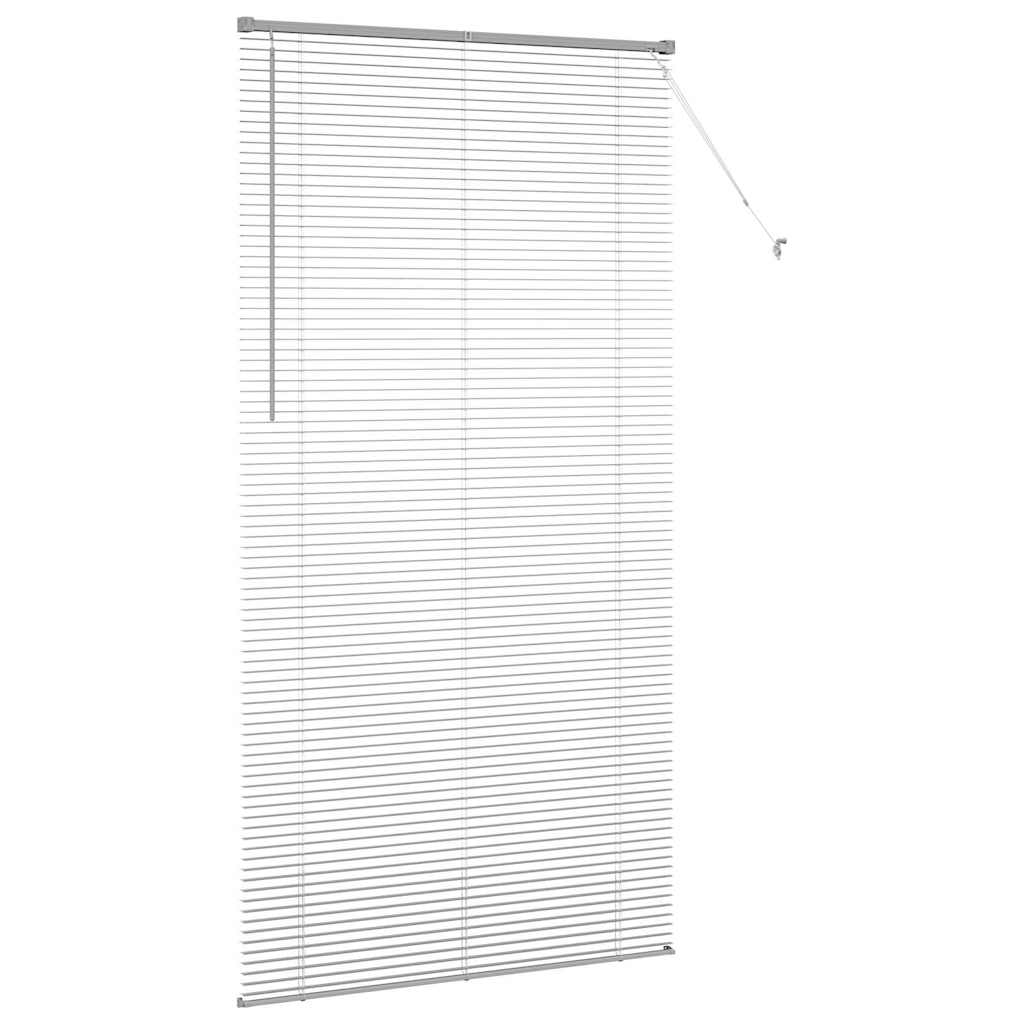 vidaXL Βενετσιάνικες Ρόδες Ασημί 220 x 120 εκ Αλουμίνιο