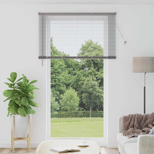 vidaXL Βενετσιάνικες Ρόδες Ασημί 220 x 125 εκ Αλουμίνιο
