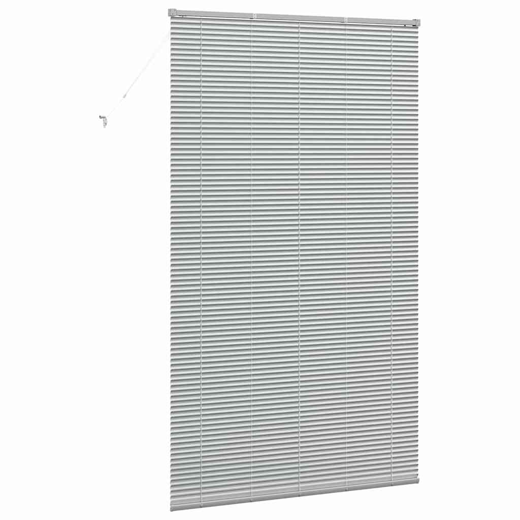 vidaXL Βενετσιάνικες Ρόδες Ασημί 220 x 125 εκ Αλουμίνιο