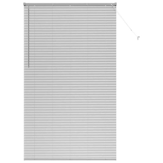 vidaXL Βενετσιάνικες Ρόδες Ασημί 220 x 125 εκ Αλουμίνιο