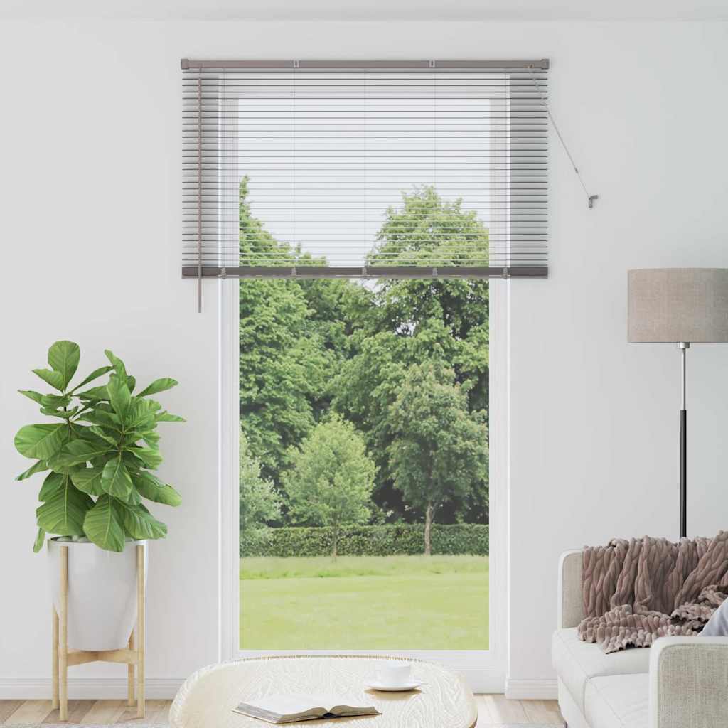vidaXL Βενετσιάνικες Ρόδες Ασημί 220 x 135 εκ Αλουμίνιο