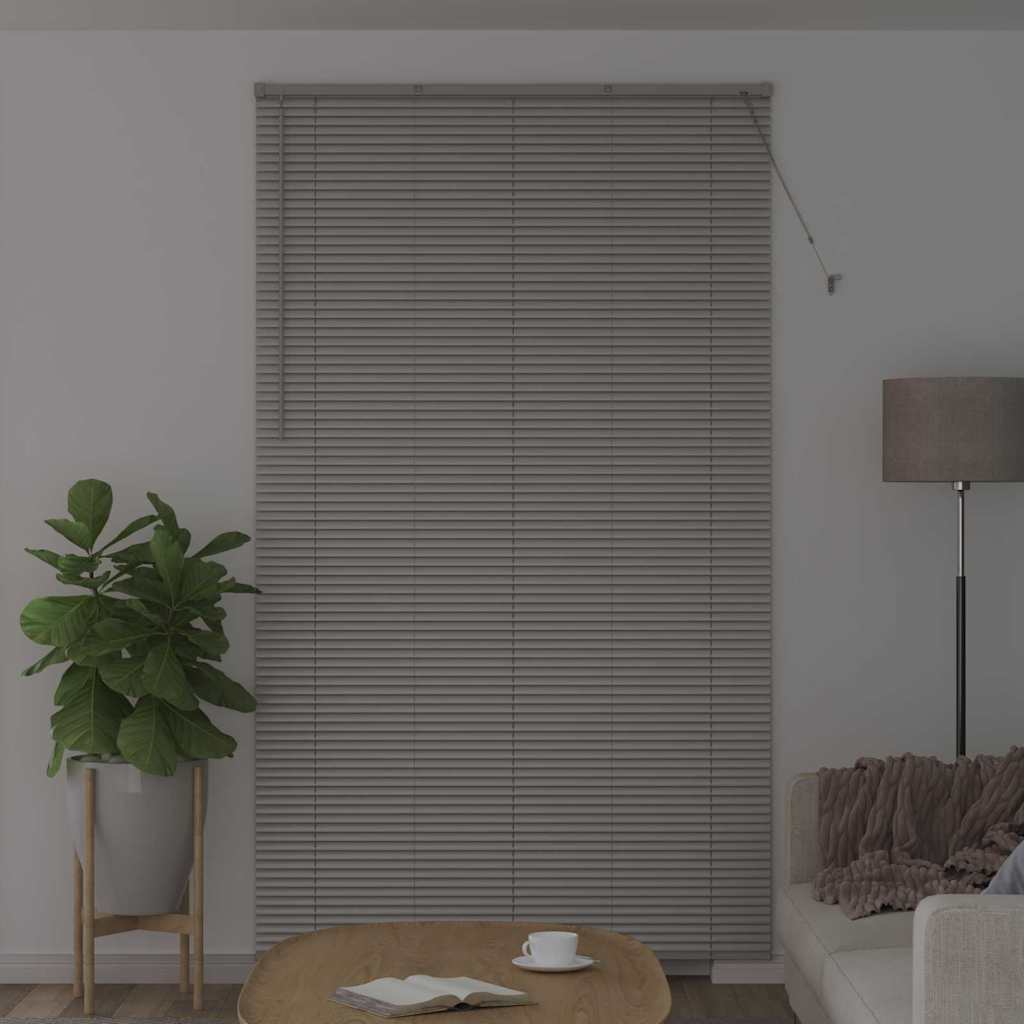 vidaXL Βενετσιάνικες Ρόδες Ασημί 220 x 135 εκ Αλουμίνιο