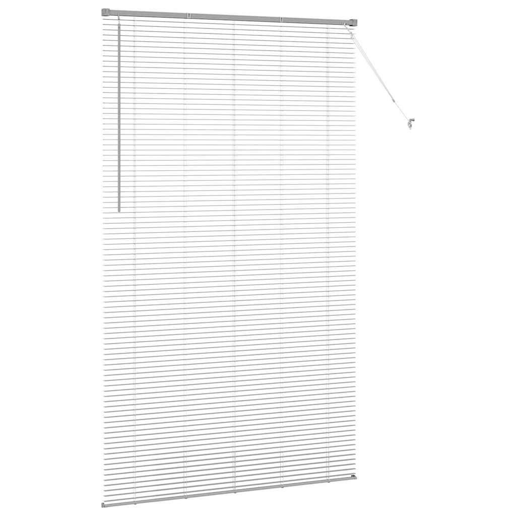 vidaXL Βενετσιάνικες Ρόδες Ασημί 220 x 135 εκ Αλουμίνιο