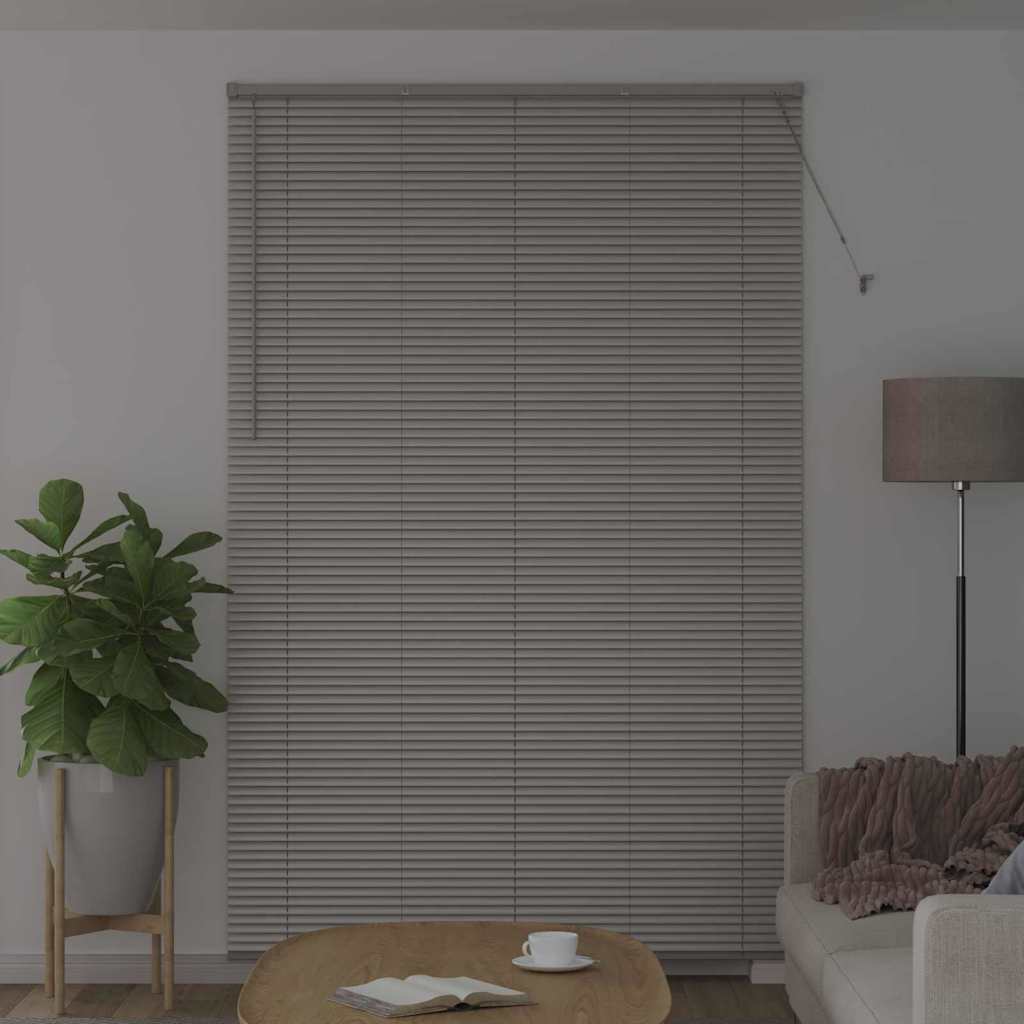 vidaXL Βενετσιάνικες Ρόδες Ασημί 220 x 145 εκ Αλουμίνιο