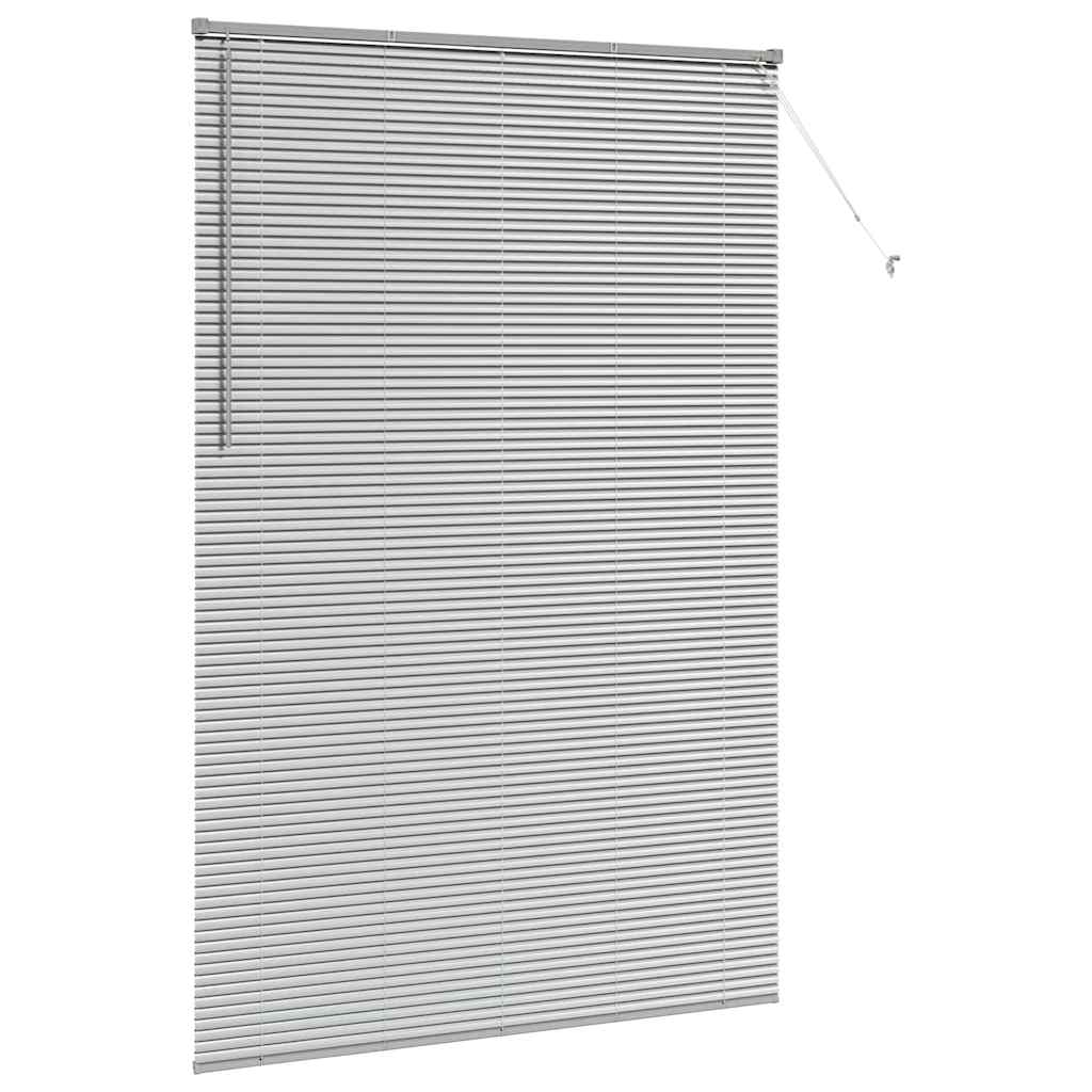 vidaXL Βενετσιάνικες Ρόδες Ασημί 220 x 145 εκ Αλουμίνιο
