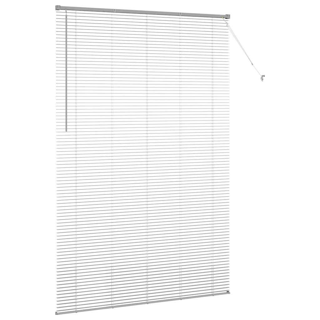 vidaXL Βενετσιάνικες Ρόδες Ασημί 220 x 145 εκ Αλουμίνιο