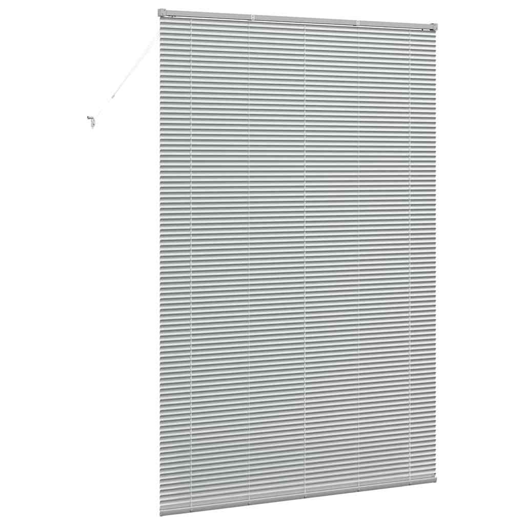 vidaXL Βενετσιάνικες Ρόδες Ασημί 220 x 145 εκ Αλουμίνιο