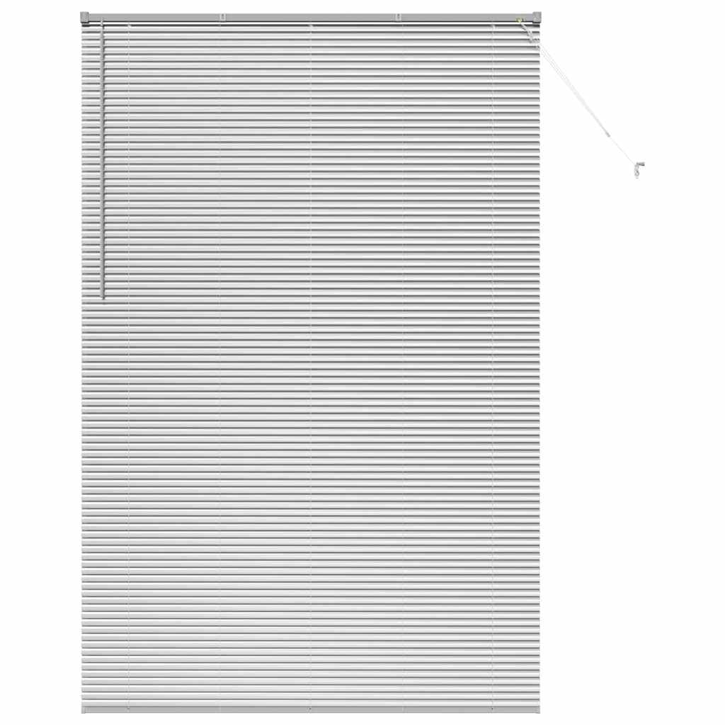 vidaXL Βενετσιάνικες Ρόδες Ασημί 220 x 145 εκ Αλουμίνιο