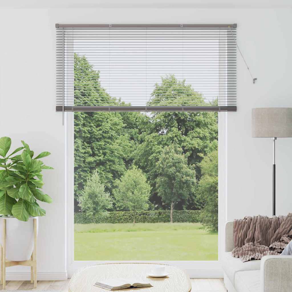 vidaXL Βενετσιάνικες Ρόδες Ασημί 220 x 160 εκ Αλουμίνιο