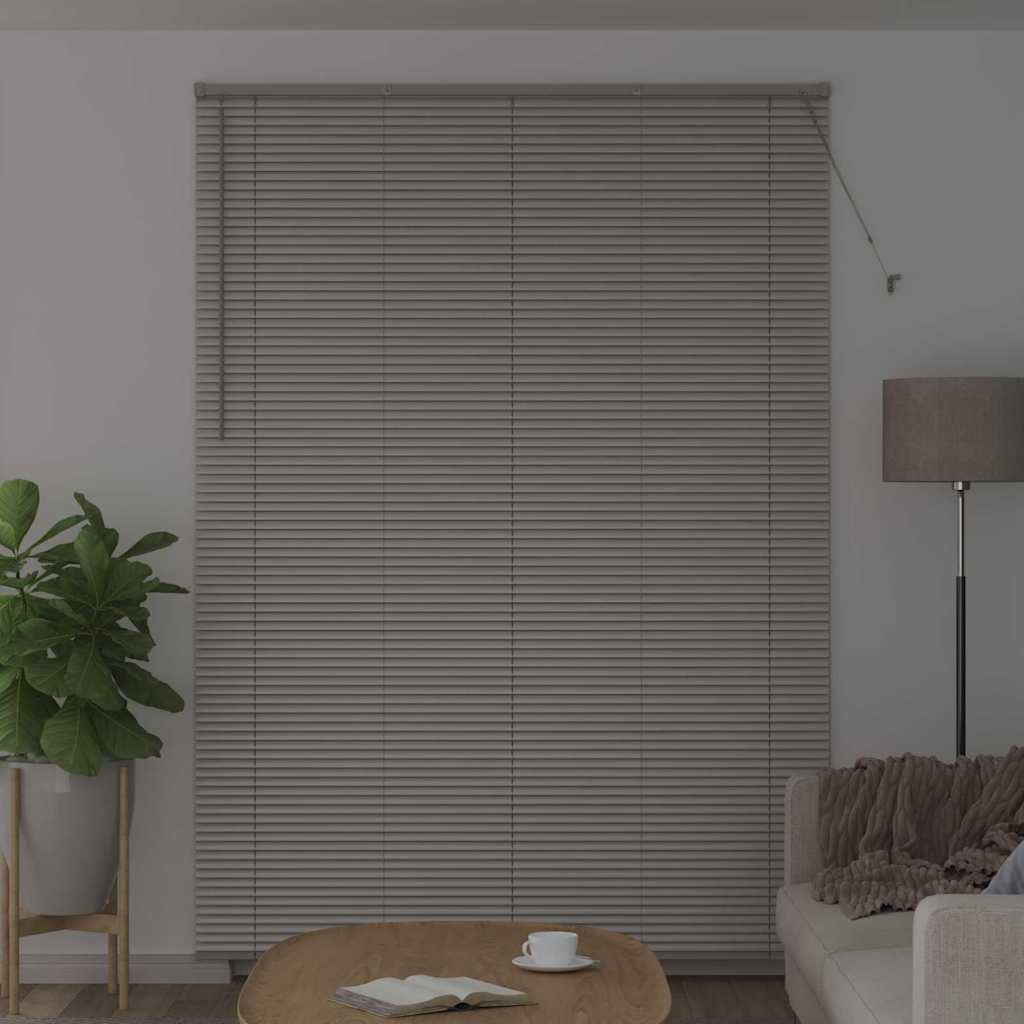 vidaXL Βενετσιάνικες Ρόδες Ασημί 220 x 160 εκ Αλουμίνιο